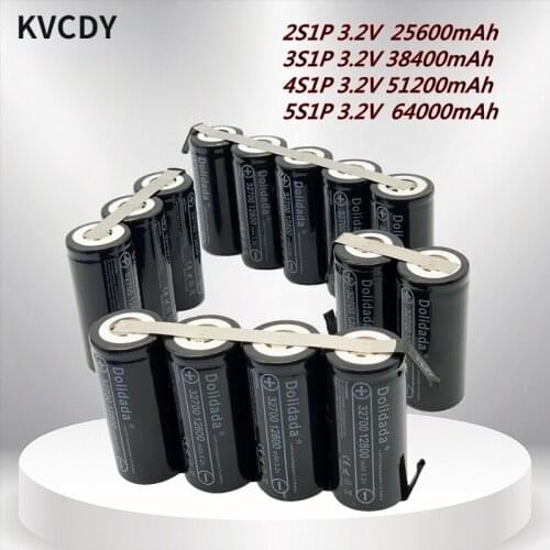 3,2 V 32700 25600mAh 38400mAh 51200mAh 64000mAh Rechargeable Lifepo4 High Drain for Battery Pack Diy Vehicle Electric Bicycles