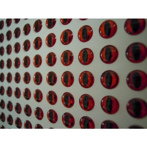 3mm Red Snake Pupil Eyes 3D Holographic Fishing Lure Eyes 500pcs/lot