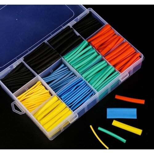 530 Pcs Heat Shrink Tubing InsulationTubing Assortment Electronic Polyolefin Wire Cable Sleeve Kit Heat Shrink Tubes Boxed