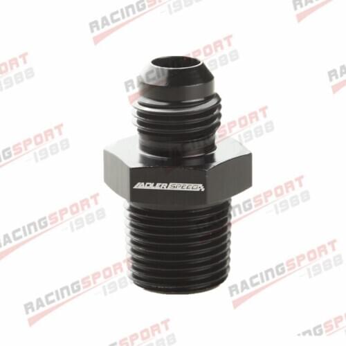 AN6 AN-6 Male To 3/8'' NPT Straight Flare To Pipe Thread Fitting Adapter Black