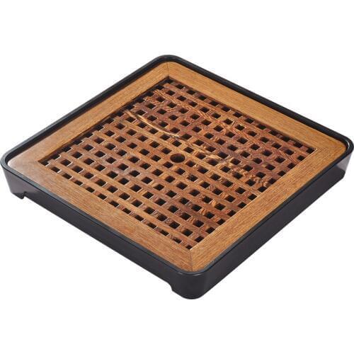 Wings wood tea tray disc tea plate supporting household contracted dry bubble kung fu wood small simple tea saucer dish