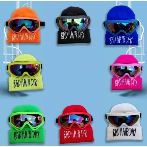 Kids Hip-Hop Costumes Handsome Windshield Glasses Knitted Hat Cool Street Dance Collocation Stage Accessories Rave Wear BL5428