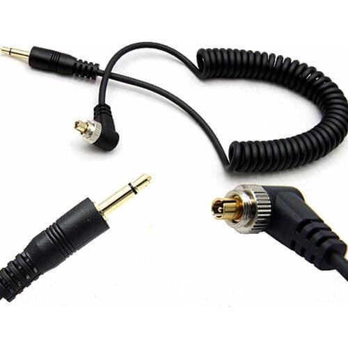 DSLRKIT 3.5mm 1/8" to Male PC Sync FLASH Cable with Screw Lock