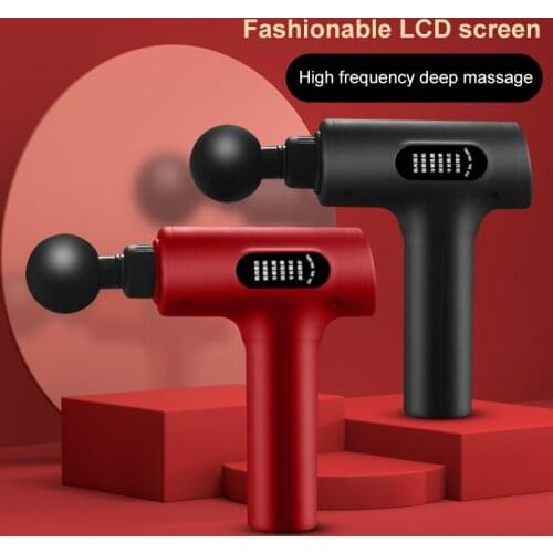 Mini Fascia Gun Electric Massager USB Muscle Relaxer Six Gears Vibration Shock Massage Gun Relieve Pain Portable Fitness Device