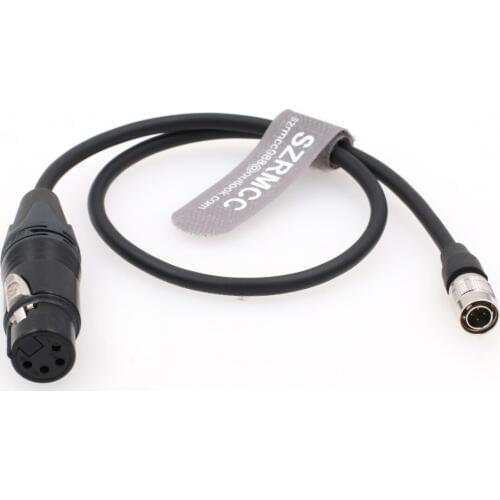 Hirose 4 Pin to XLR 4 Pin Power Cable for Sony F5 F55 Camera 12V to Practilite 602 Light TVlogic LVM-170A SmallHD 1303 Monitor