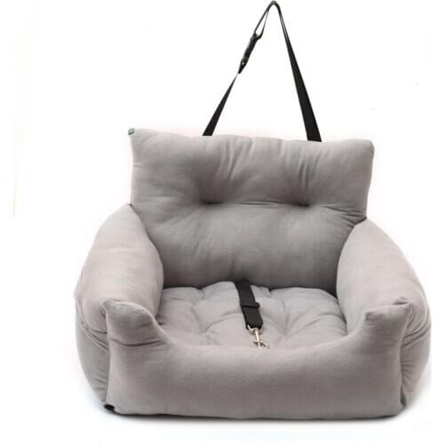 Dog Kennel Out Portable Dual-purpose Kennel Car Kennel Car Mat Pet Winter Warm Sofa Car Seat Crystal Imitation Super Velvet