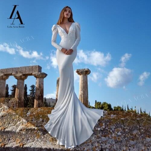 Lela Acra Long Wedding Dresses