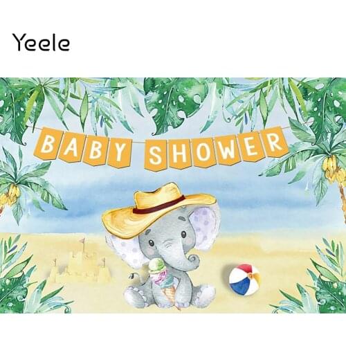 Yeele Summer Holiday Backdrop Photocall Baby Shower Seabed Boll Banner Green Tree Photo For Photography Background Studio Shoot