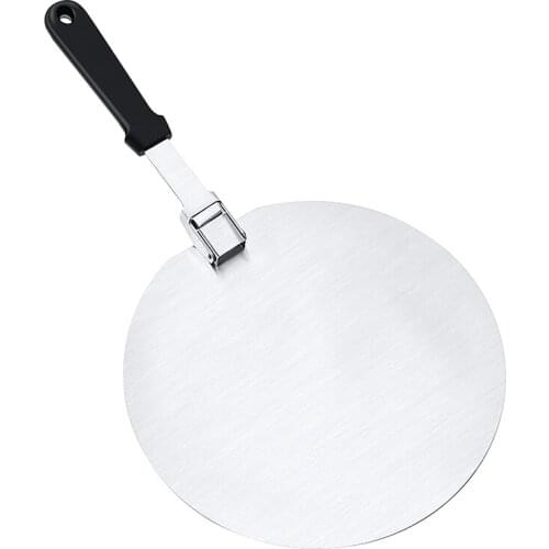 Folding Pizza Crust 10 Inch Large Stainless Steel Round Gourmet Luxury Pizza Paddle With Folding Handle