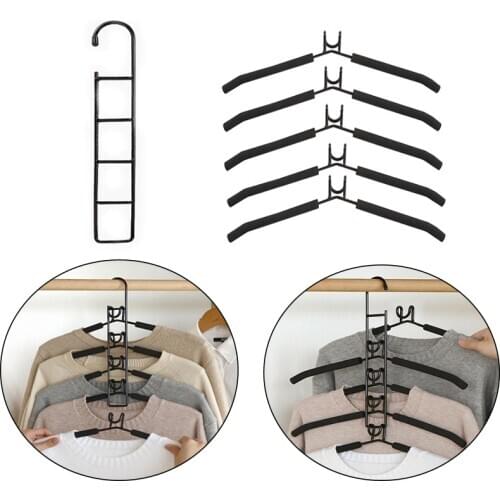 Multi-function Wardrobe Space-saving Stack Hanger Hook Coat Hook Plastic Closet Stack Hanger Rack Bedroom Storage Organizer