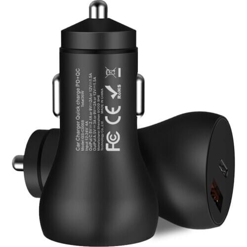 Mobile phone fast charging car PD charger QC3.0 dual port car charger 36W fast charging car charger