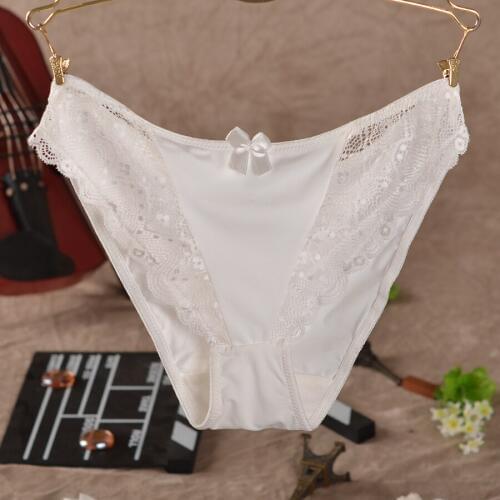 Fashion womens briefs lace decoration big bow comfortable breathable sexy panties transparent temptation