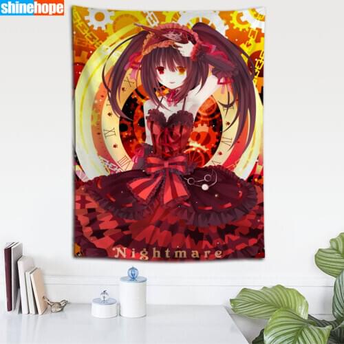 Custom Date A Live tapestry wall hanging tapestry home decoration rectangle bedroom wall art tapestry 140X250cm
