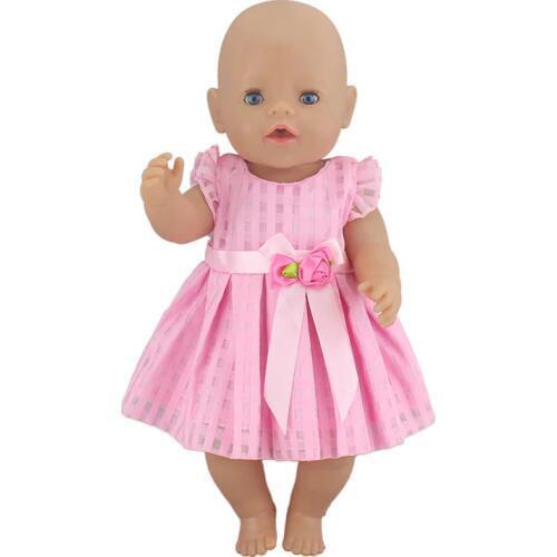 New Beautiful Dress Fit For born baby 43cm Doll Clothes Doll Accessories For 17inch Baby Doll