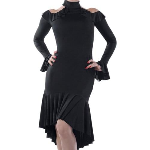 Latin Dance Dress for women Samba Dance practice skirt Chacha dance clothes training clothes Black High quality Leotards MSD104