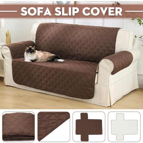 Sectional Sofa Couch Cover Pet Dog Kids Mat Stretch Elastic Recliner Sofa Cover Furniture Protector Water Resistance Anti-Slip