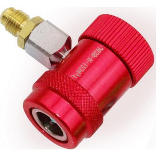 R1234yf 1/4" SAE Connector 1 Piece/Pair Car Air Conditioning System For Jaguar/Land Rover Red/Blue High/Low Side Manual Coupler