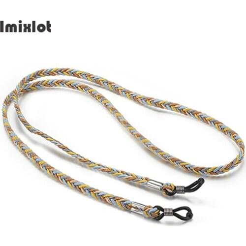 Vintage Glasses Strap Adjustable Braided Sunglasses Eyeglasses Rope Lanyard Necklace Anti-slip Glasses Cord Eyewear Accessories