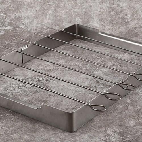 304 Stainless Steel Foldable Skewers BBQ Multi-Function Outdoor Grill With Barbecue Sign For Easy Storage Creative Tool Artifact