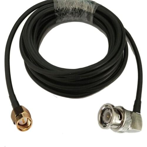 SMA Male to BNC Male 90° LMR195 RF Connector Coax Coaxial Cable 50ohm 15m 20m 10m 5m 3m 1m