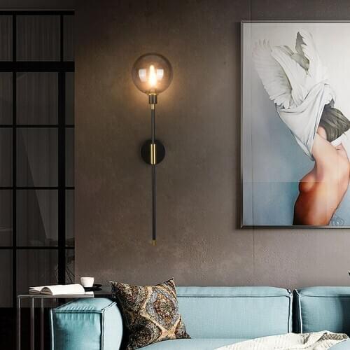 Glass wall lights bedside creative personality corridor aisle LED light modern minimalist molecular light
