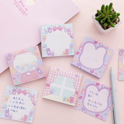 Pink Sweet Sticker Student Message Sticker Paper Sticky Memo Pad