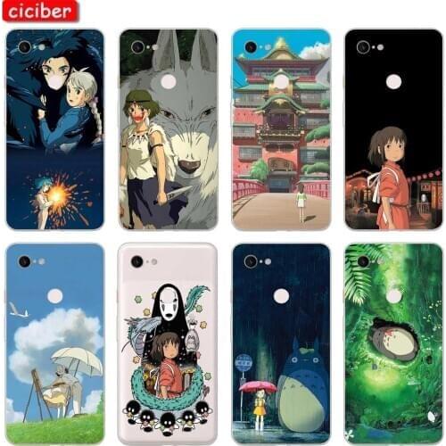 Spirited Away Totoro Comics Phone Case For Google Pixel 3a 3 4 2 XL Soft Silicone TPU Back Cover For Pixel 3XL 2XL Coque Fundas