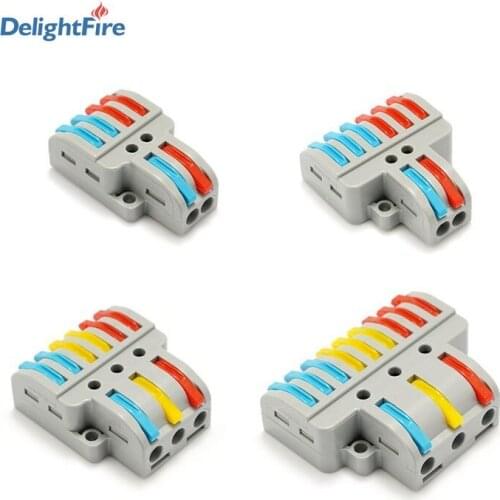 1pcs Cable Wire Connector Esay 2 to 4/6 3 to 3/9 Splitter Cable Terminal Compact Wire Connector M3 Screw Fixed Connector