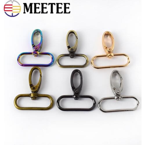 20/50pcs 38mm Meetee Metal Luggage Lobster Clasp Swivel Snap Hooks Dog Buckle for Bag Hanger Accessories DIY Keychain Buttons
