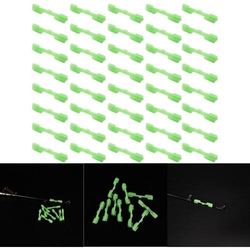 40 PCS Light Stick Clip on Holder Fit Rod Tip Night Fishing Fluorescent Glow Sticks Light Stick Clip Fishing Rod