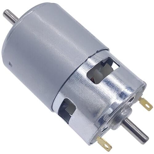 775 DC 12V-24V Double ball bearing Large Torque Double output shaft High Power Low Noise Hot Sale Electronic Component Motor