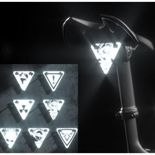 Helmet Accessory Super Bright Reflective Stickers Safety Cycling Mark Warning Safety Night Riding Magnetic Reflector Part