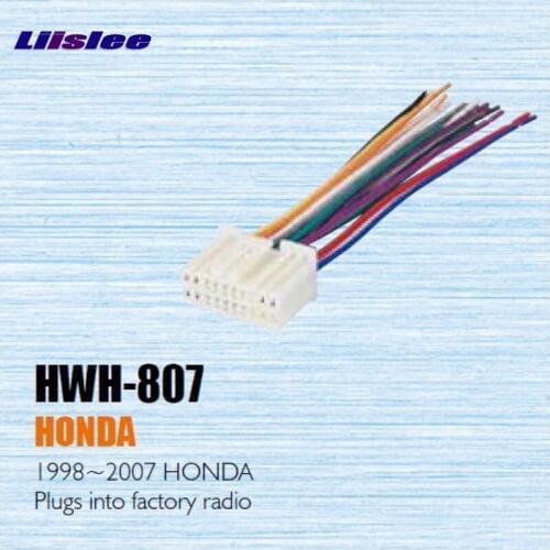 Car CD DVD Player Power Wire Cable Plug For Honda 1998-2007 Plugs Into Factory Radio / DIN ISO Female