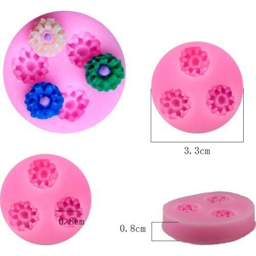 Free shipping Baking tool Soft Silicone Flower Shaped Mold Color Random For Cake Decoration Cake Tools Drop DIY Gift