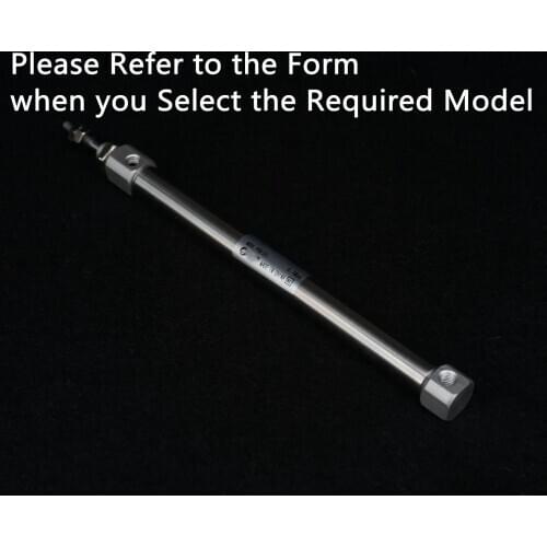 CDJ2B Bore 10-16mm Stroke 10-200mm Mini Pneumatic Cylinder Double Acting More Types Refer to Form