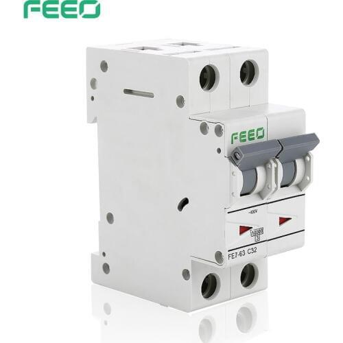 FEEO FE7-63 2P 230V 400V 6A 10A 16A 20A 25A 32A 40A 50A 63A MCB Miniature AC Circuit Breaker