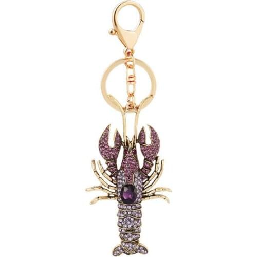 JINGLANG Gold Color Metal Lobster Clasp Keyring Dangle Crystal Enamel Camel Animal Keychains For Women Luxury Handbag Jewelry