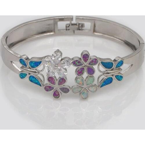 JZB0215 2021 new hot color opal petal butterfly bracelet high quality female jewelry gift