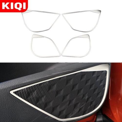 KIQI Car Door Speaker Audio Ring Cover Trim For Toyota C-hr Chr 2016 - 2020 Interior Door Stereo Speaker Audio Ring Cover