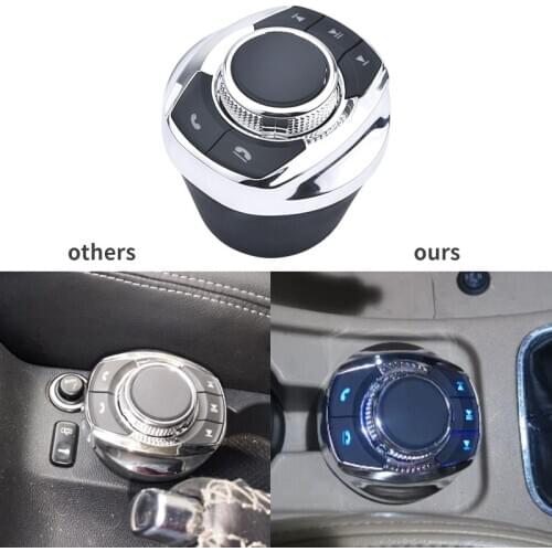 SPEEDWOW Car Wireless Steering Wheel Control Button New Cup Shape With LED Light 8-Key Functions For Car Android Navigation Play