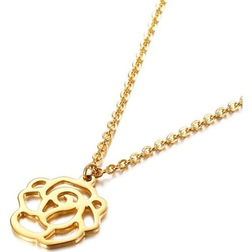Korean version of the new trend of simple necklace temperament flower clavicle chain