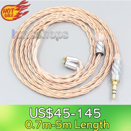 LN007187 Silver Plated OCC Shielding Coaxial Earphone Cable For UE Live UE6 Pro Lighting SUPERBAX IPX