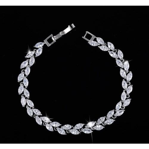 Fashion luxury S925 Sterling Silver Bracelet AAA Zircon Bracelet Bangle Bride Wedding Luxury Jewelry