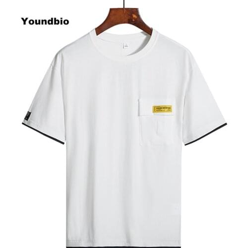 2021 Brand Summer New Men T-Shirt O-Neck Cotton Casual Short-Sleeved T-Shirt for Male Solid Color Pullover Tops T-Shirt