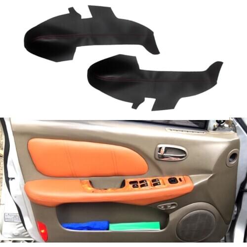 Soft Leather Door Armrest Cover For Hyundai Sonata 2004 2005 2006 2007 2008 Car-styling Front 2 Door Armrest Panel Cover Trim