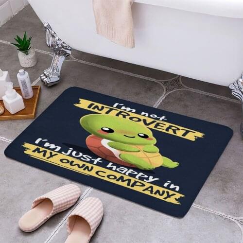 Introvert turtle 3D Print Doormats Rectangle Non-Slip DoorMat Bedroom Kitchen Entrance Print Door rugs Dropshipping