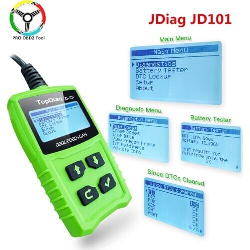 ODB2 Scanner Auto Diagnostic Scanner JDiag JD101 Full Function Car Diagnosis Car Universal Jdiag 101 Engine Code Reader