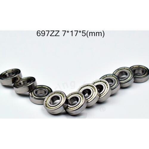 697ZZ 7*17*5(mm) 10pieces bearing free shipping ABEC-5 bearings 10pcs metal Sealed Bearing 697 697Z 697ZZ chrome steel bearing