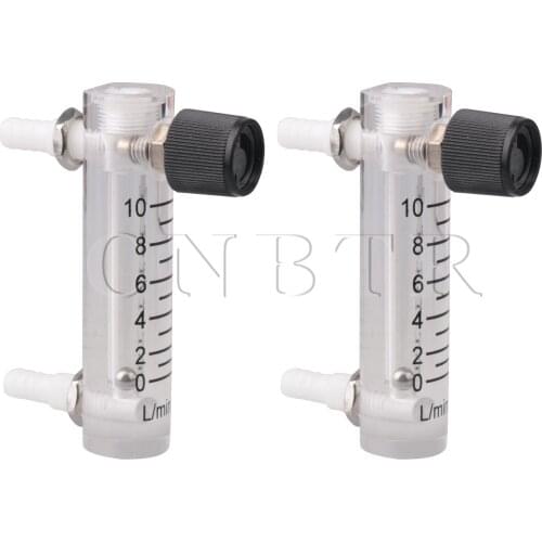 CNBTR 2PCS LZQ-3 Tube Type Flowmeter Gas 0.8cm Hose Fitting Oxygen Flowmeter