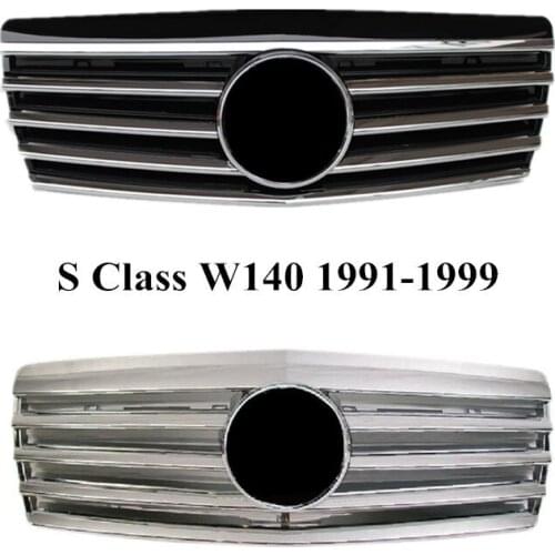 Front Bumper Mesh Grill Grille For M-ercedes B-enz S Class W140 S300 1991 1992 1993 1994 1995 1996 1997 1998 1999 Car Grille